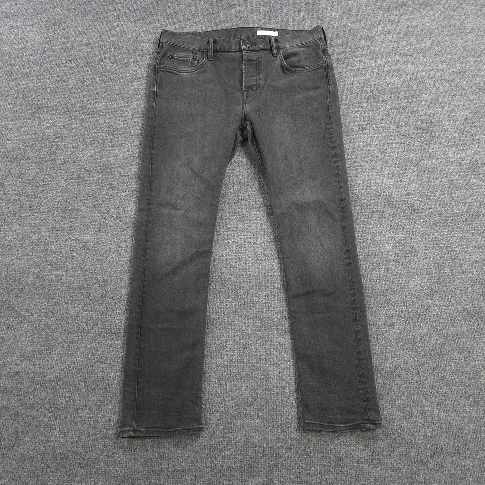 AllSaints Jeans Mens 34x30 Charcoal Gray Cigarette Slim Skinny Stretch Denim